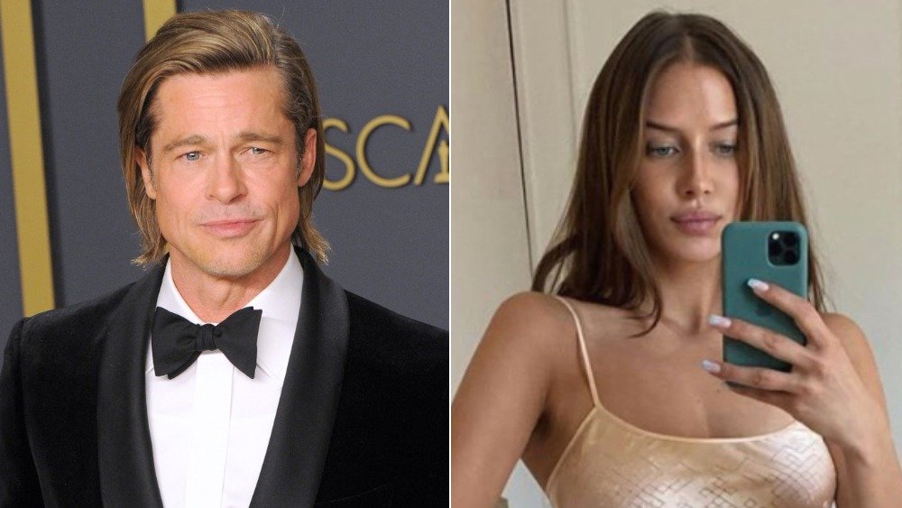 Brad Pitt posa con il suo Oscar, Nicole Poturalski