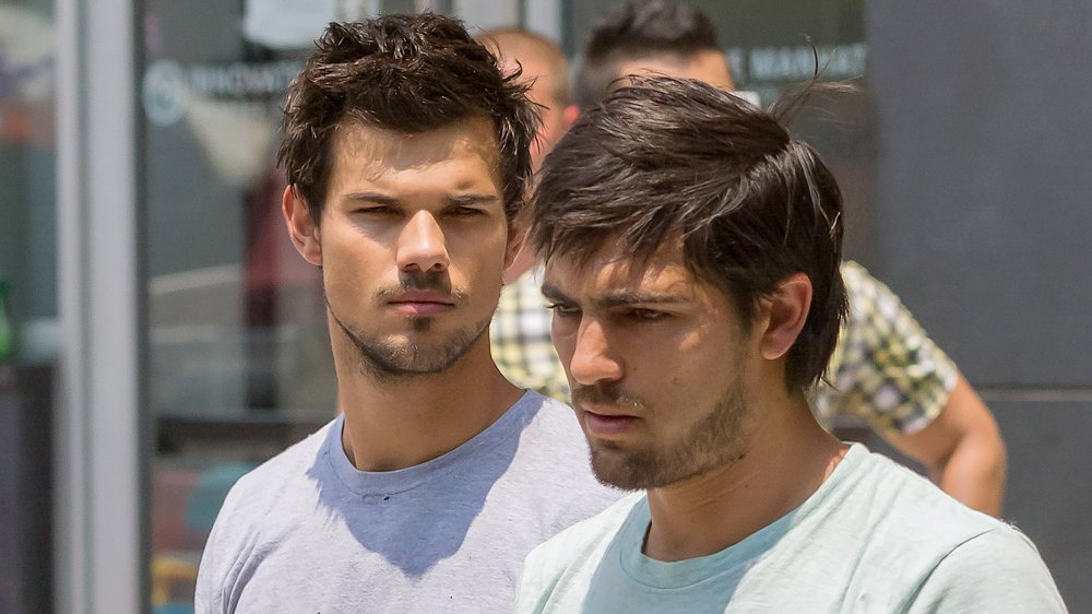 Taylor Lautner e Gabriel Nunez sul set di Tracers