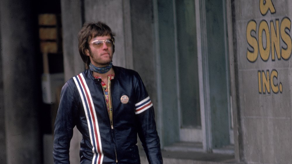 Peter Fonda sul set Easy Rider del 1968