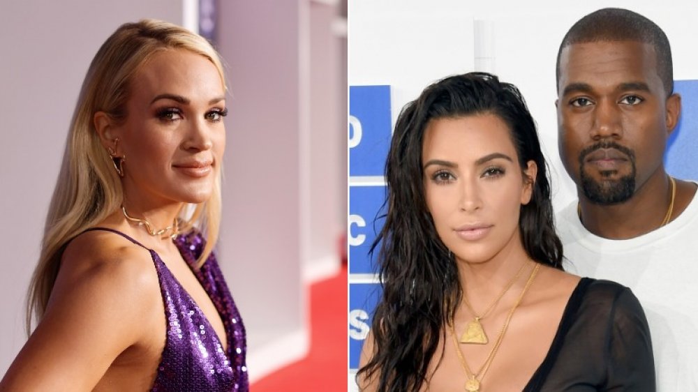 Carrie Underwood; Kim Kardashian e Kanye West 