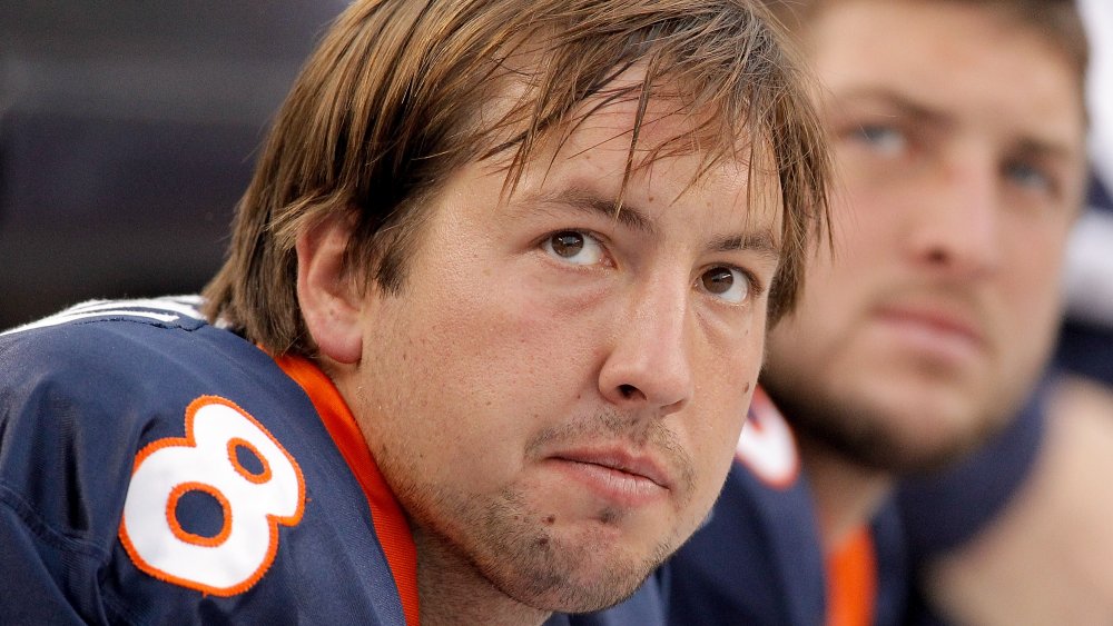 Kyle Orton e Tim Tebow dei Denver Broncos, entrambi in alto