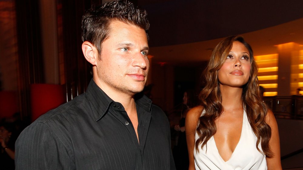 Nick Lachey e Vanessa Minnillo al Super Skins Kick Off Party all'Hotel 944 nel 2010