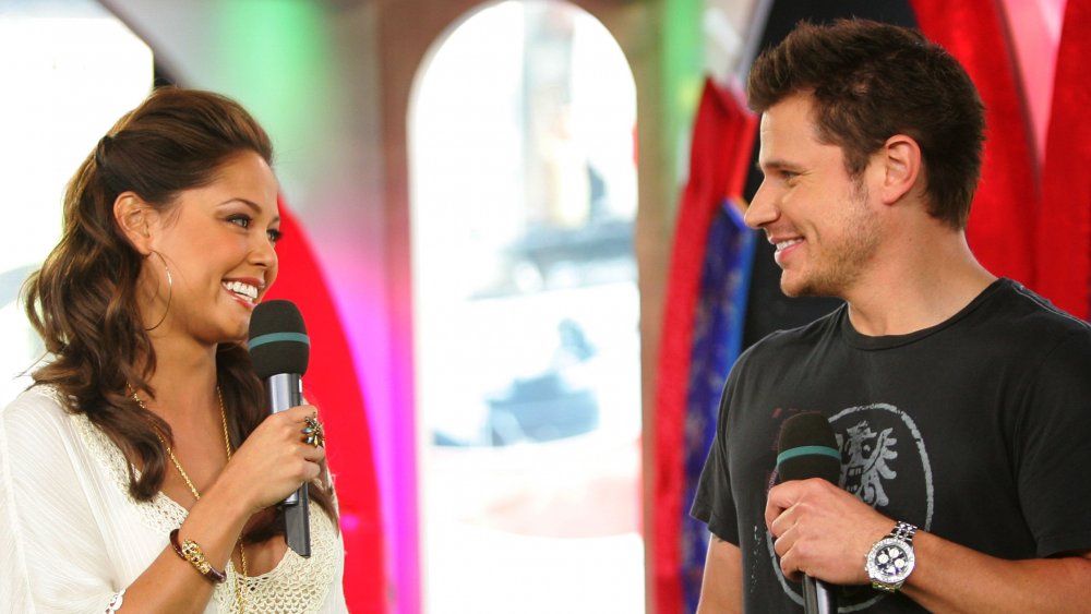 Vanessa Minnillo e Nick Lachey su MTV's Total Request Live nel 2006