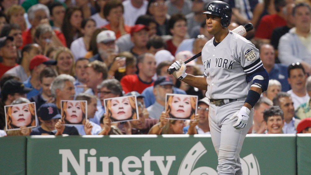 Alex Rodriguez a una partita dei New York Yankees e dei Boston Red Sox nel 2008