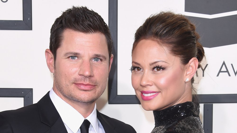 Nick Lachey e Vanessa Lachey alla 58a edizione dei Grammy Awards