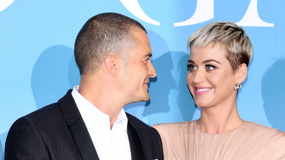 Orlando Bloom and Katy Perry at the Gala for the Global Ocean in 2018