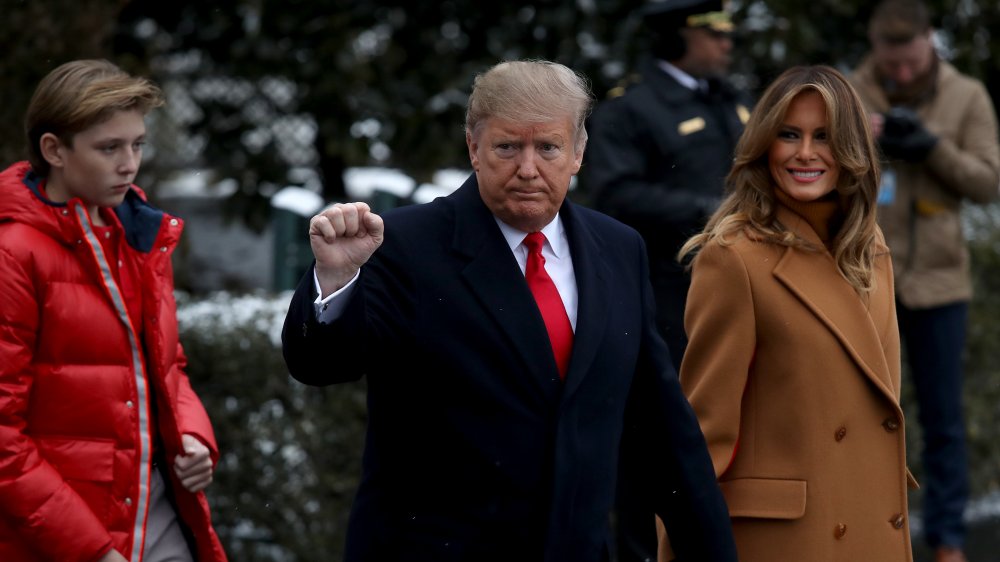 Barron Trump, Donald Trump e Melania Trump