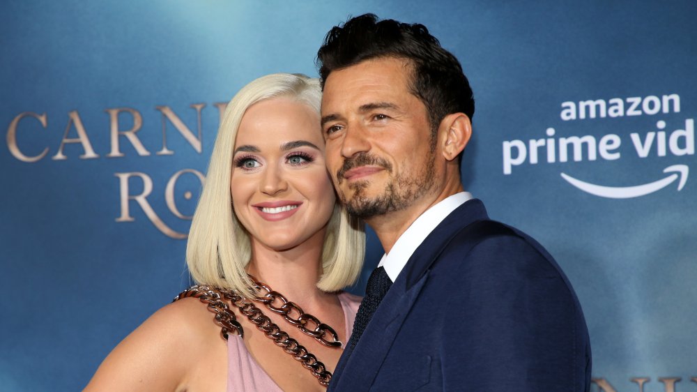 Katy Perry and Orlando Bloom at the Los Angeles premiere of Carnival Row in 2019