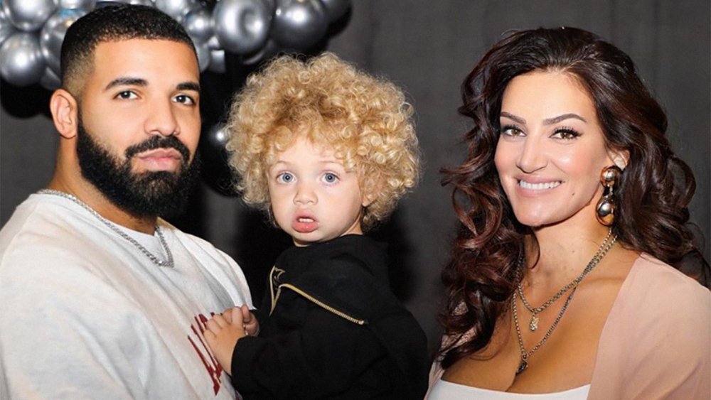 Drake e Sophie Brussaux con il piccolo Adonis