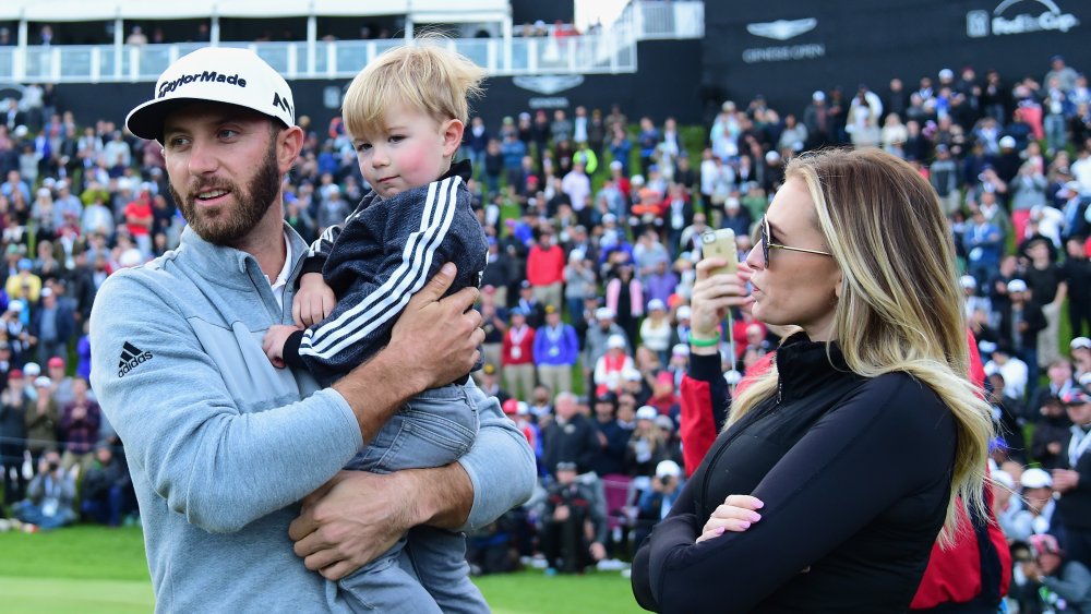 Dustin Johnson, Tatum Johnson, Paulina Gretzky al Genesis Open nel 2017