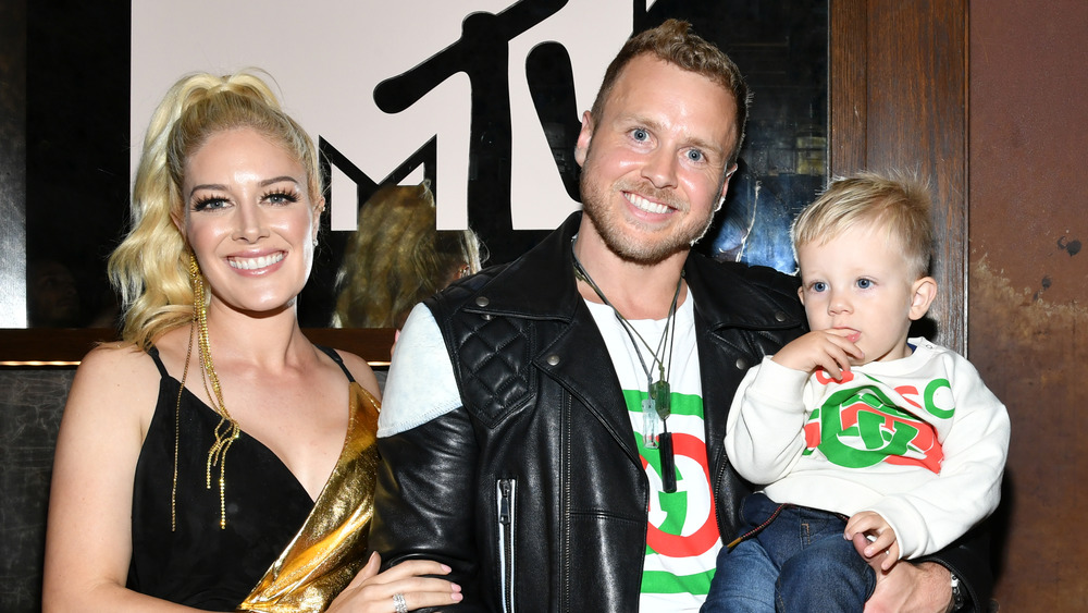 Heidi Montag, Spencer Pratt e il loro figlio in posa a un evento 