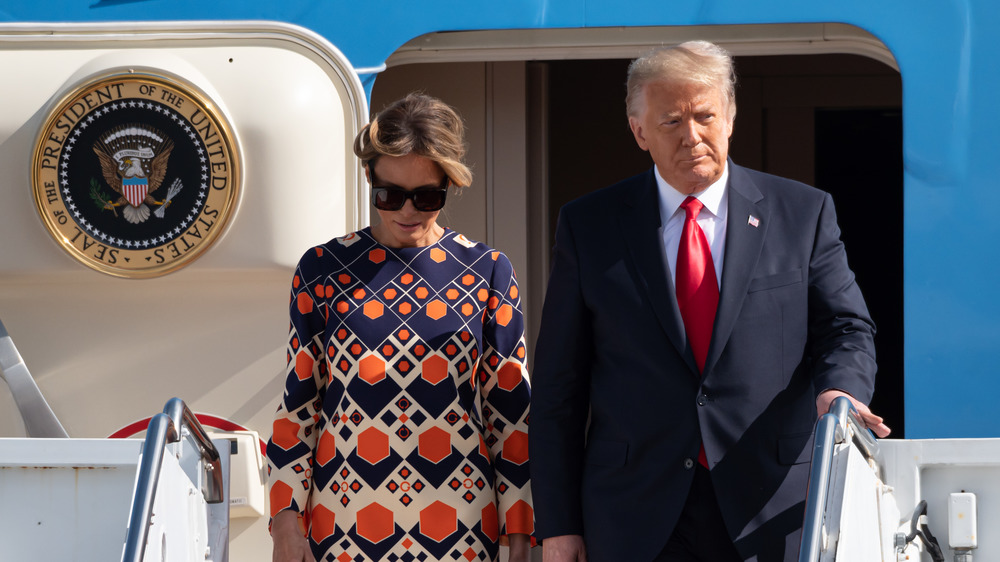 Melania e Donald Trump lasciano l'Air Force One il giorno dell'inaugurazione