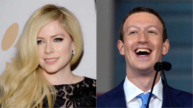 Avril Lavigne e Mark Zuckerberg