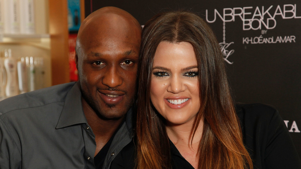 Lamar Odom e Khloe Kardashian a un evento