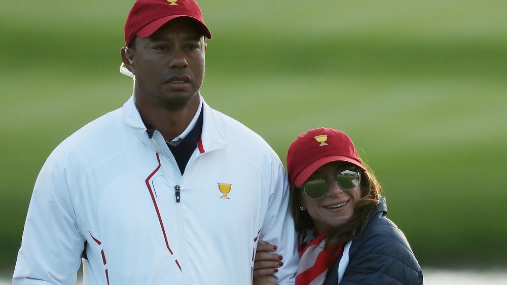 Tiger Woods ed Erica Herman sul campo da golf