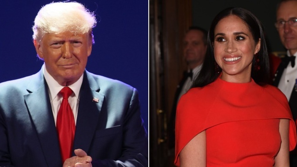 Trump e Meghan Markle sorridono