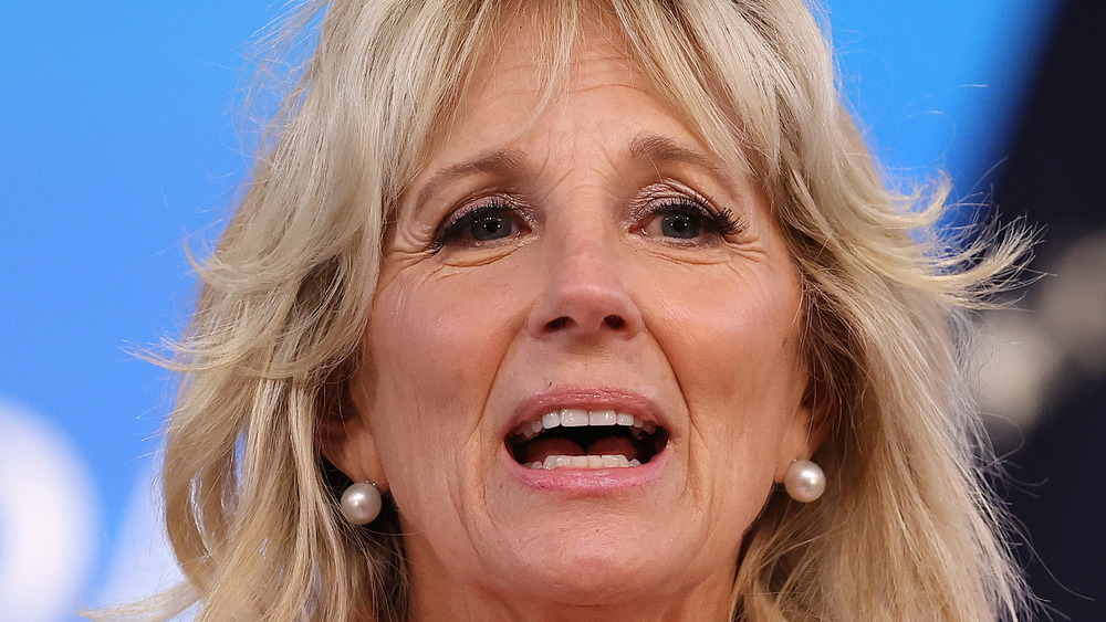 Jill Biden che parla