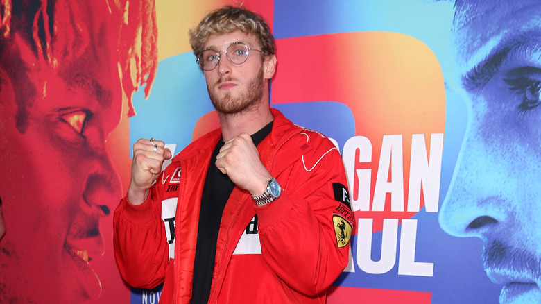 Logan Paul in arrivo alla proiezione di '40 Days 'di DAZN