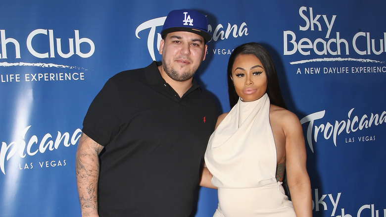 Rob Kardashian e Blac Chyna a un evento