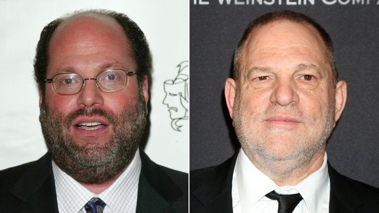 Scott Rudin sembra sorpreso e Harvey Weinstein sorride