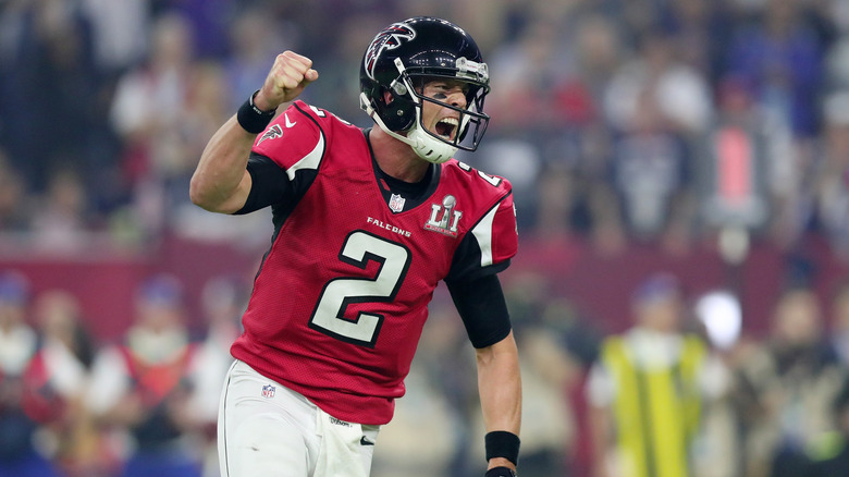 Matt Ryan festeggia durante il Super Bowl 51