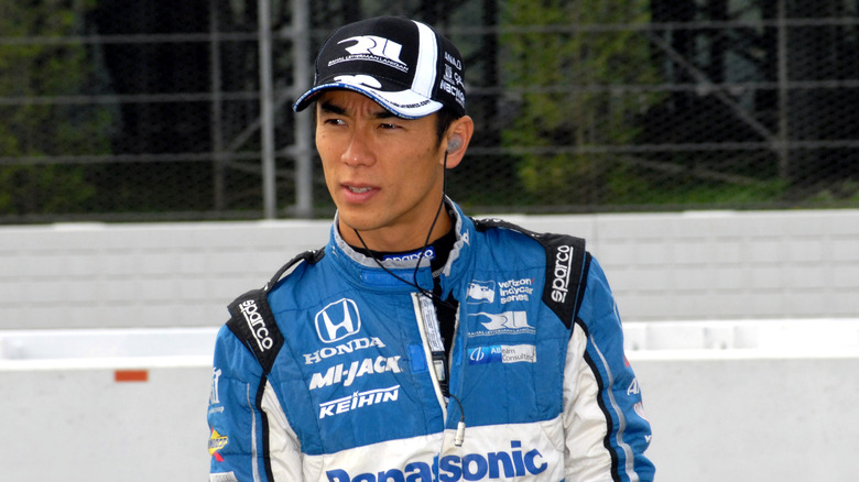 Takuma Sato all'evento di corsa 