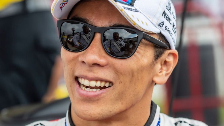 Takuma Sato all'evento di corsa 