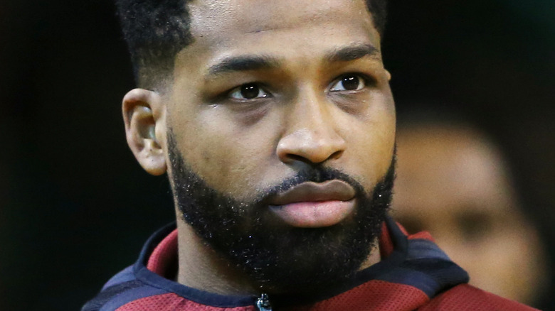 Tristan Thompson con un'espressione seria