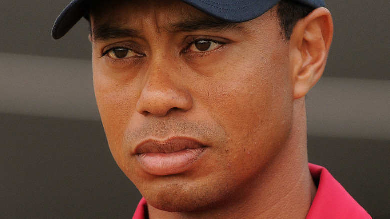 Tiger Woods sembra sconvolto