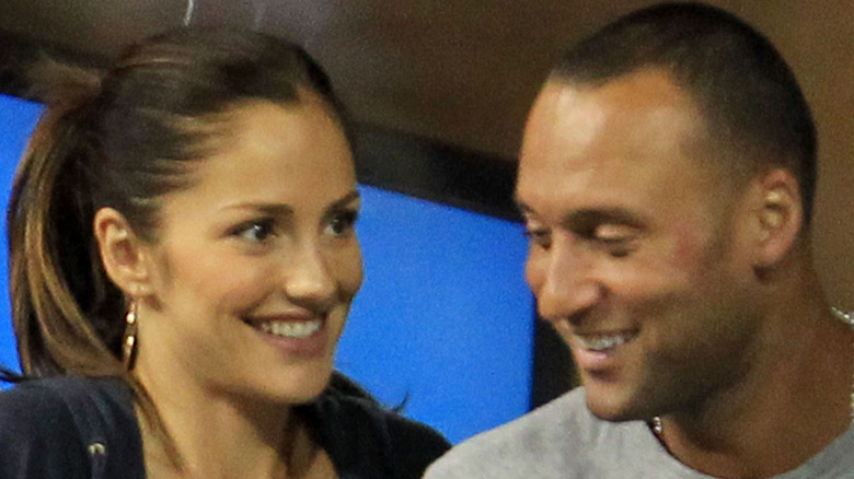 Minka Kelly e Derek Jeter a una partita