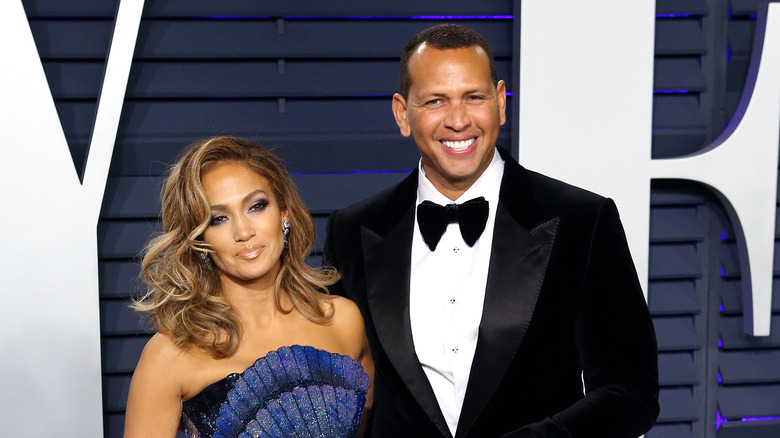 Jennifer Lopez e Alex Rodriguez al Vanity Fair Oscar Party 2019