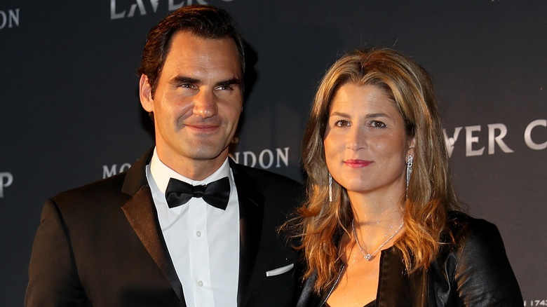 Mirka Federer e Roger Federer in posa