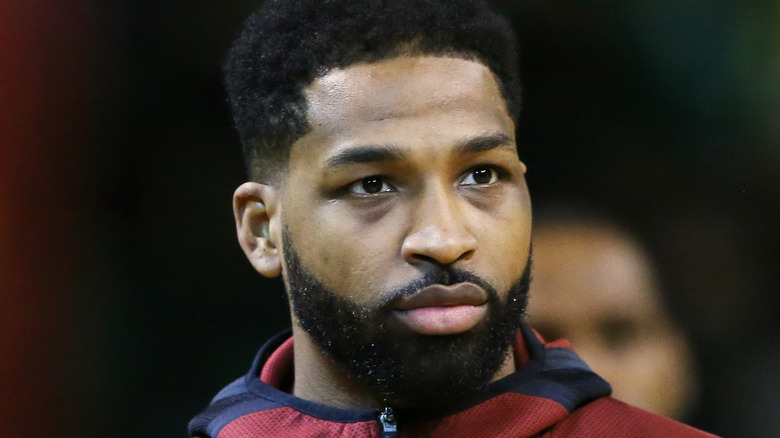 Tristan Thompson con un'espressione seria