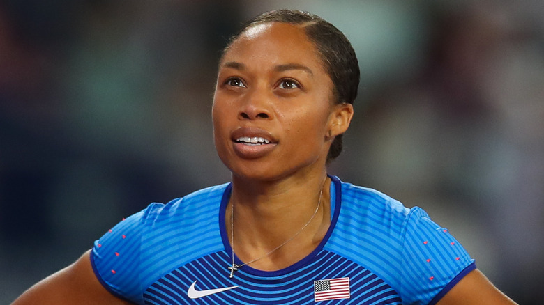 Allyson Felix sul campo di atletica