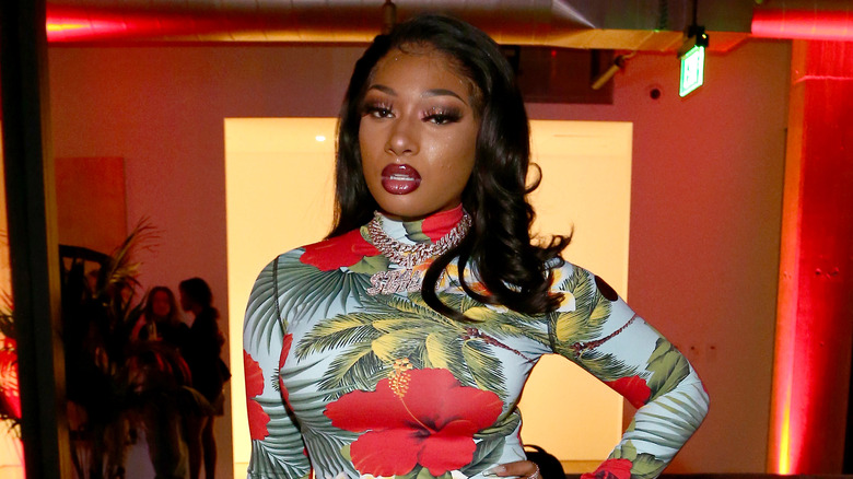 Megan Thee Stallion dall'espressione neutra