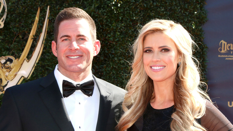 Christina Haack e Tarek El Moussa sorridono