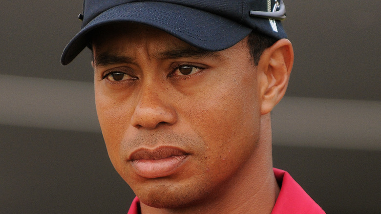 Tiger Woods sembra sconvolto