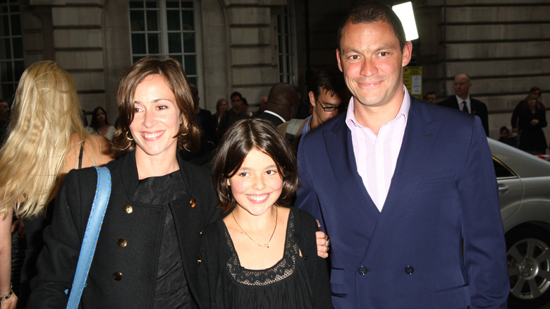 Polly Astor con la figlia Martha e Dominic West