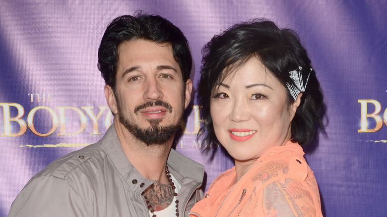 Margaret Cho in posa con l'ex fidanzato Rocco Stowe