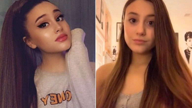 Paige Niemann con e senza trucco Ariana Grande