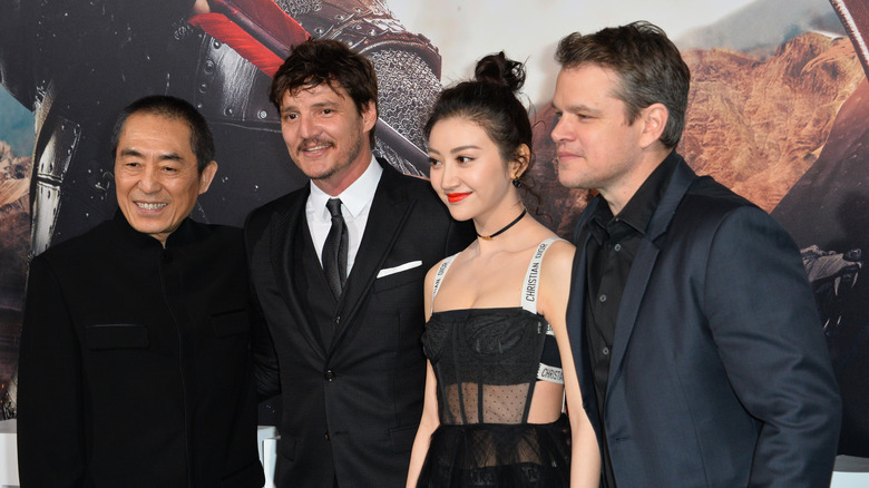 Matt Damon e il cast di The Great Wall, sorridenti