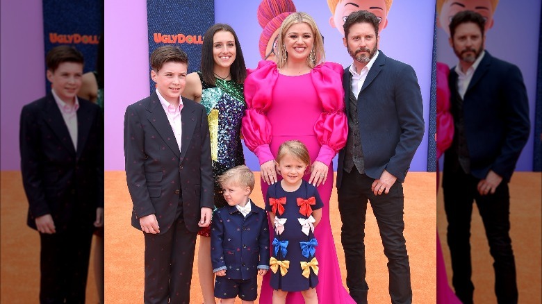 Kelly Clarkson con la sua famiglia