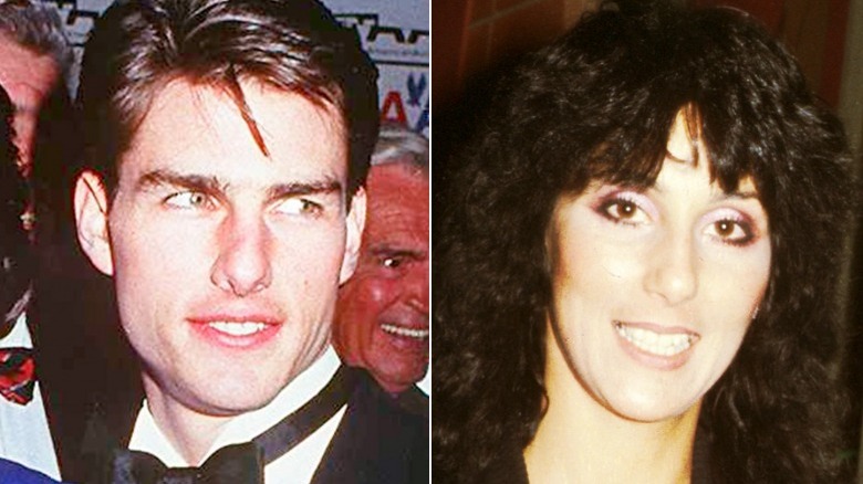 Tom Cruise, Cher, separati, entrambi sorridenti