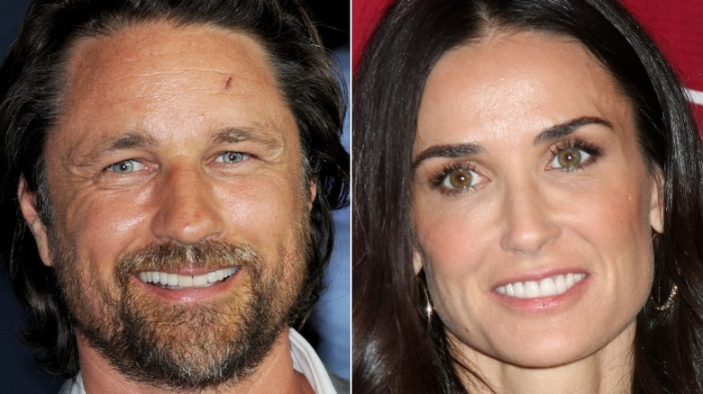 Martin Henderson e Demi Moore sorridono