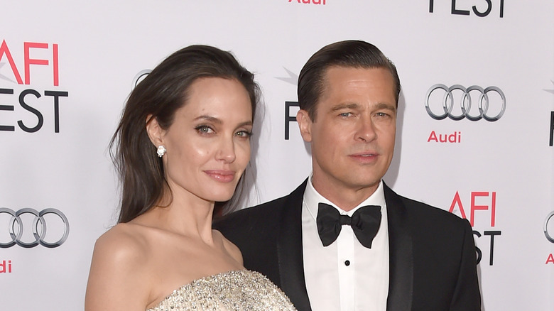 Angelina Jolie e Brad Pitt posano 