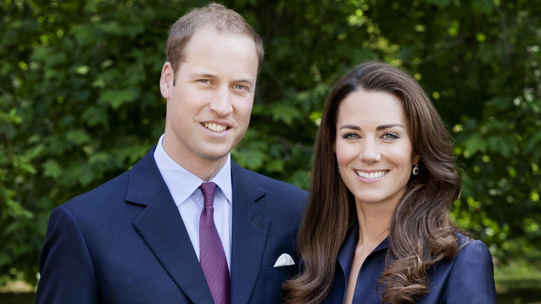 Il principe William e Kate Middleton sorridenti