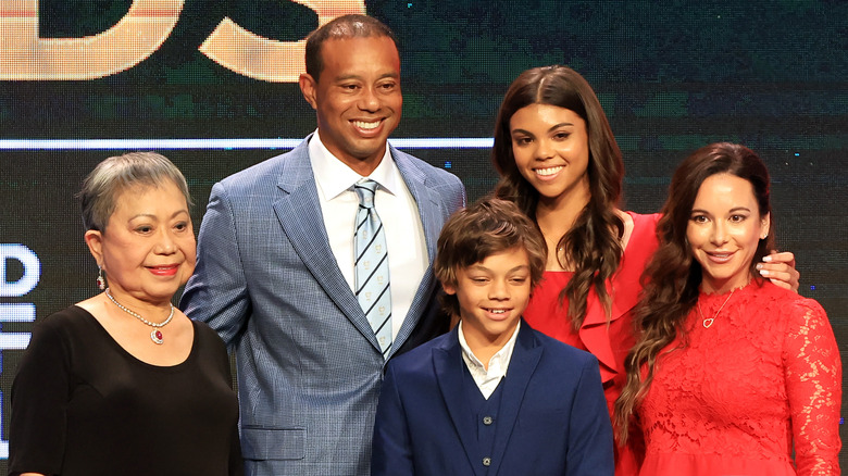 Tiger Woods con la famiglia