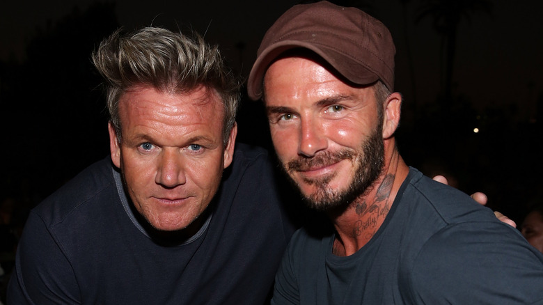 David Beckham e Gordon Ramsay nel 2016