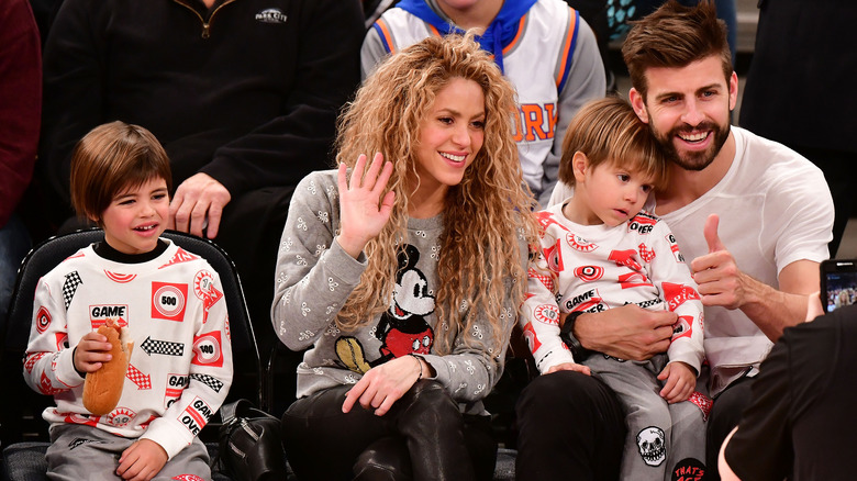 Shakira e Gerard Piqué e i loro figli