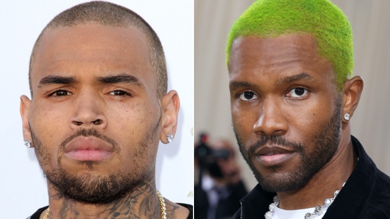 Chris Brown, a sinistra, e Frank Ocean, a destra